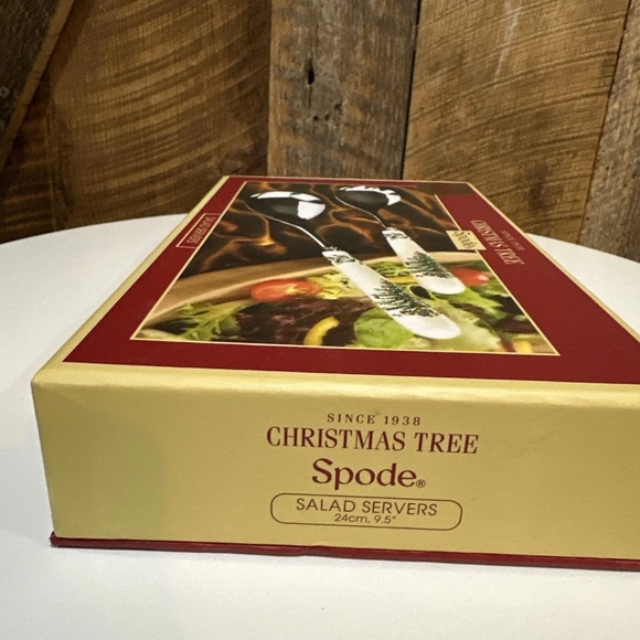 NEW Spode Christmas Tree Salad Server  Set of 2 NEW in Box - Picture 3 of 6
